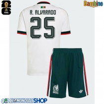 Maglie da calcio Messico Roberto Alvarado #25 Seconda Maglia Bambino Mondiali 2026  Manica Corta (+ Pantaloni corti)